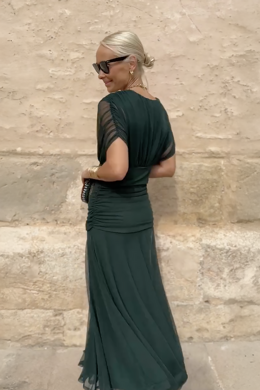 Zelena svilena haljina