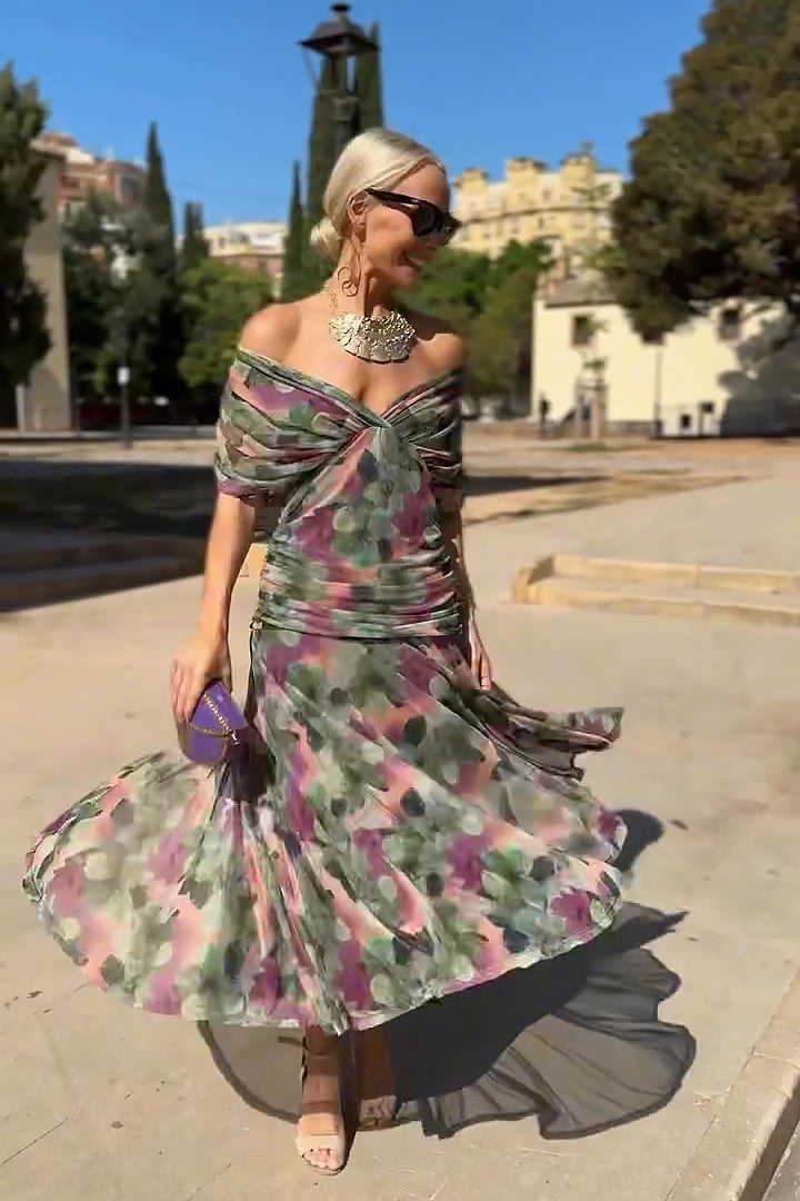 Zelena svilena haljina