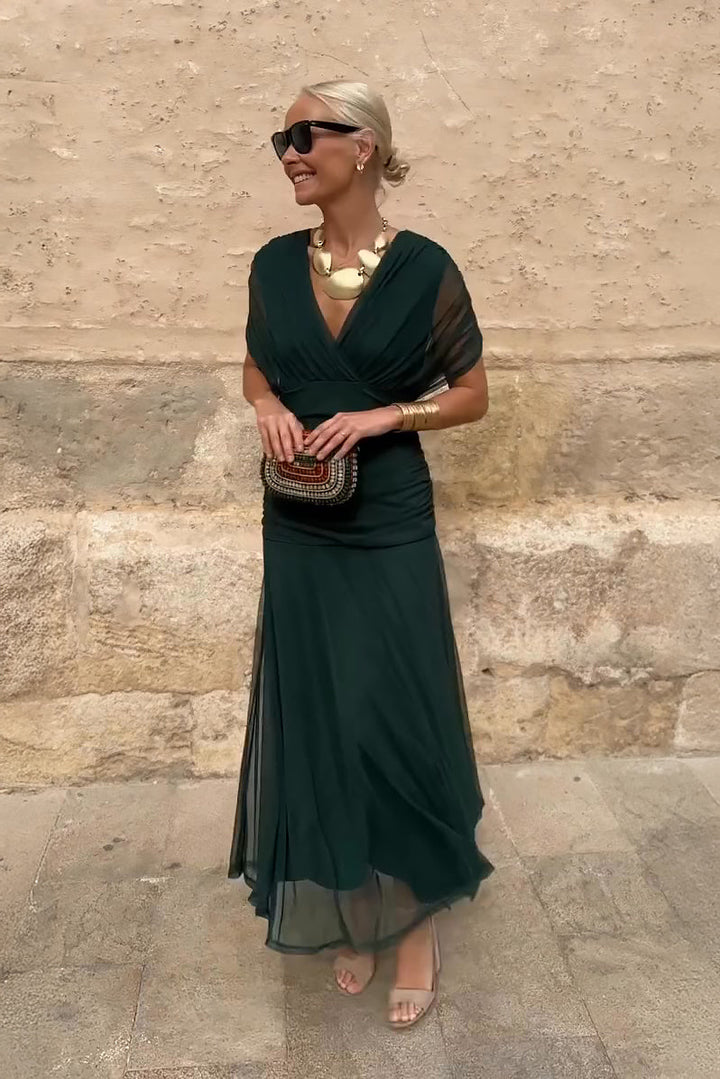 Zelena svilena haljina