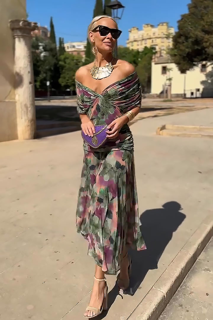 Zelena svilena haljina