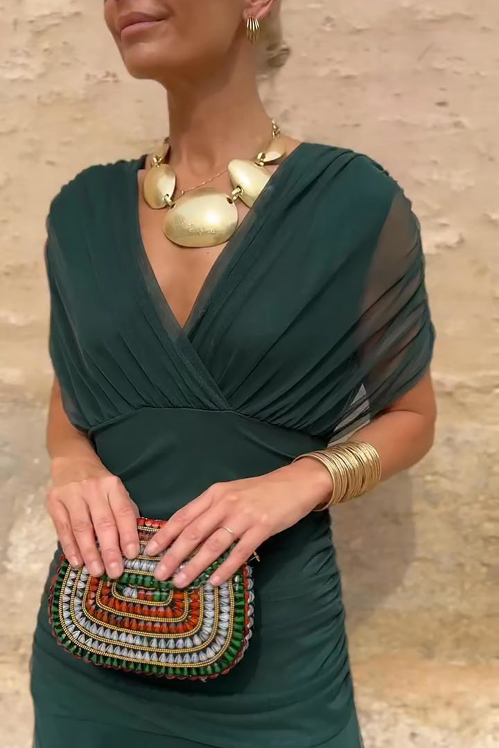 Zelena svilena haljina