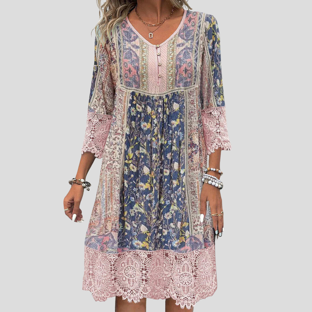 Boho cvjetna haljina