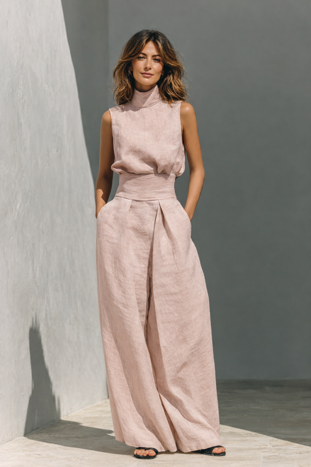 Maria - Set minimalističkog topa i širokih hlača