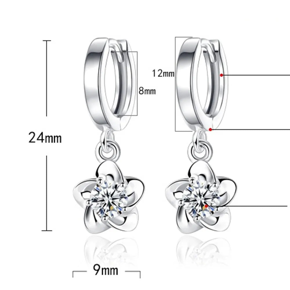 Ljubičaste Naušnice s Cvijetom