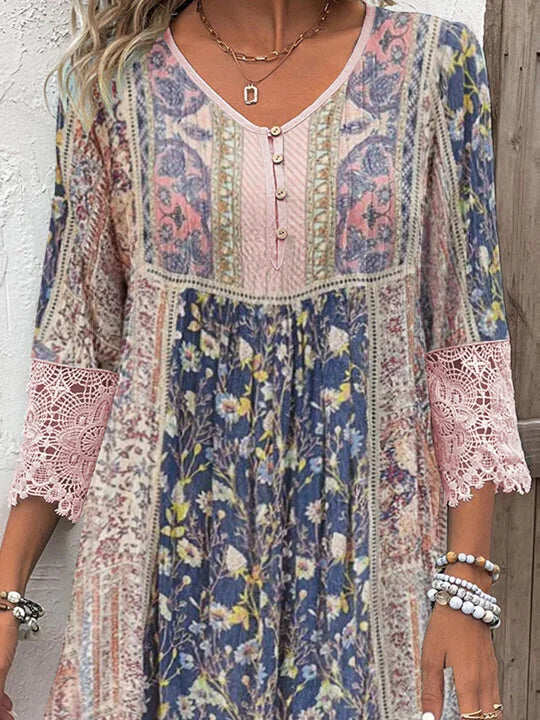 Boho cvjetna haljina
