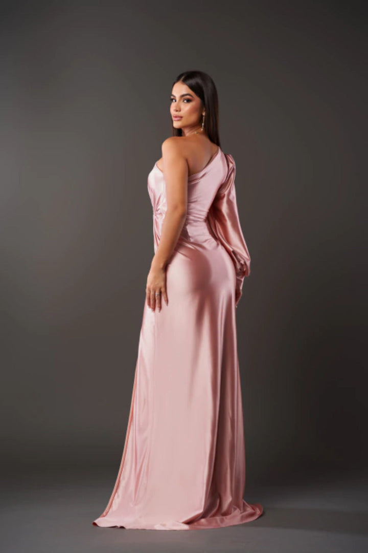 Elegantna maksi haljina s jednim rukavom
